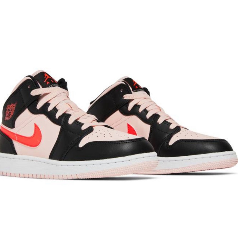 Air Jordan 1 Mid  'Black Pink Crimson’ Size 6Y